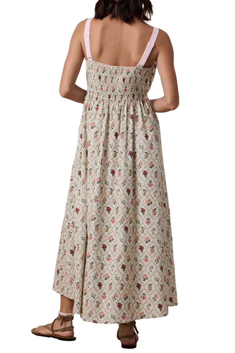 Sleeveless Midi Dress, Alternate, color, CREAM COMBO