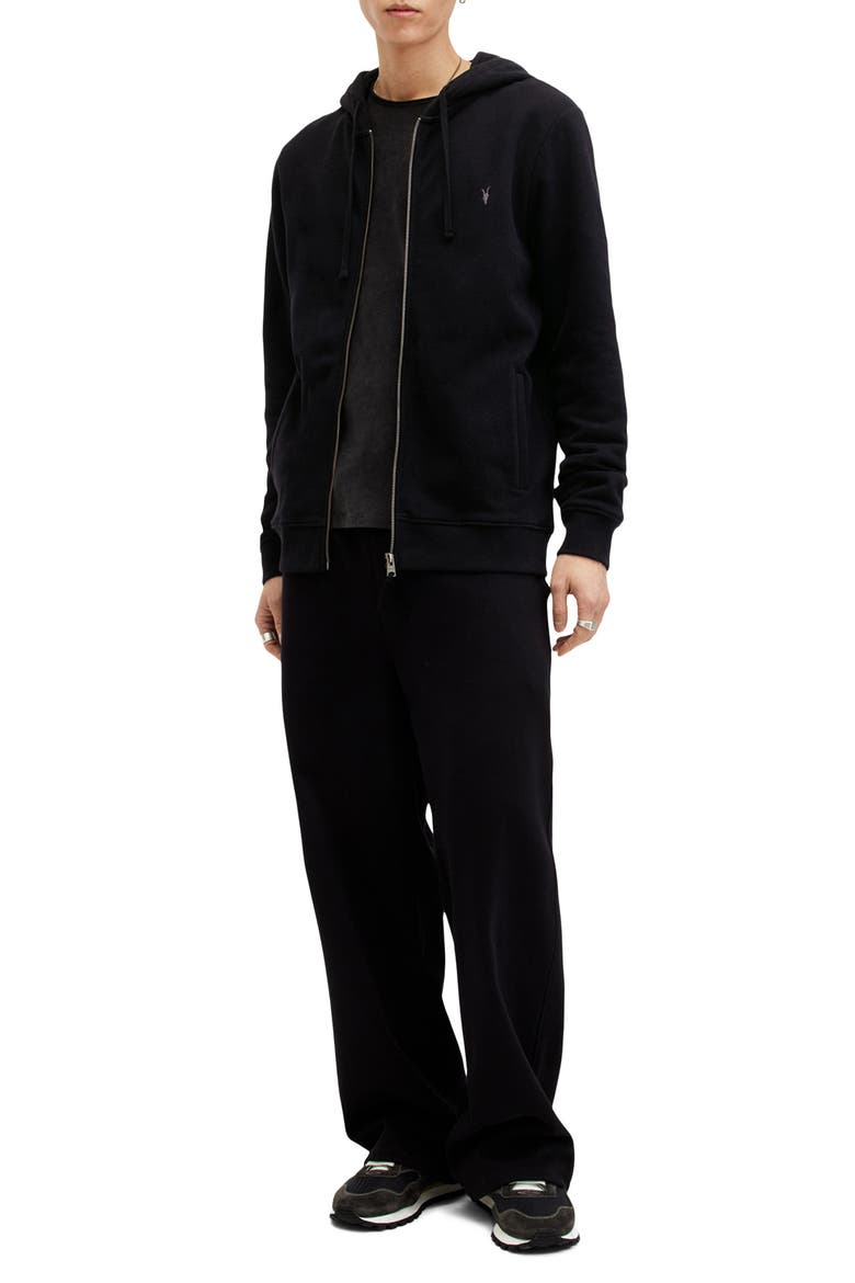 Raven Zip Hoodie, Alternate, color, BLACK