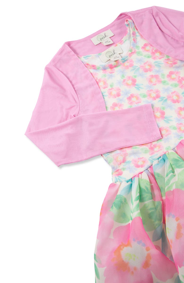 Peek Aren't You Curious Kids' Floral Print Mesh Dress & Shrug Set, Alternate, color, 
