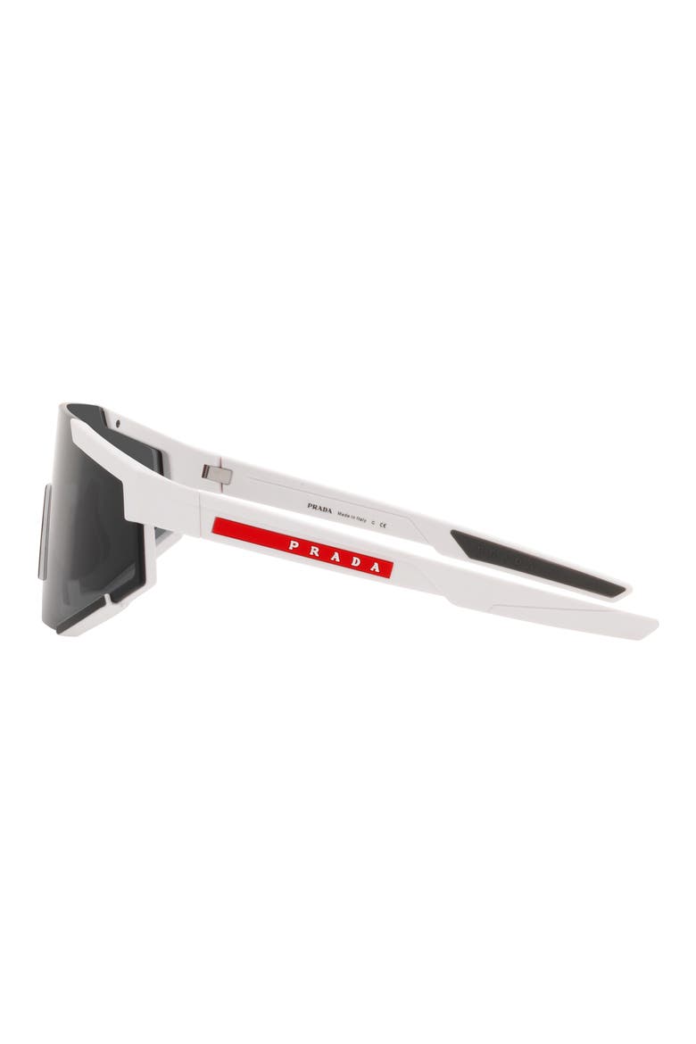 39mm Shield Sunglasses, Alternate, color, WHITE RUBBER / DARK GREY