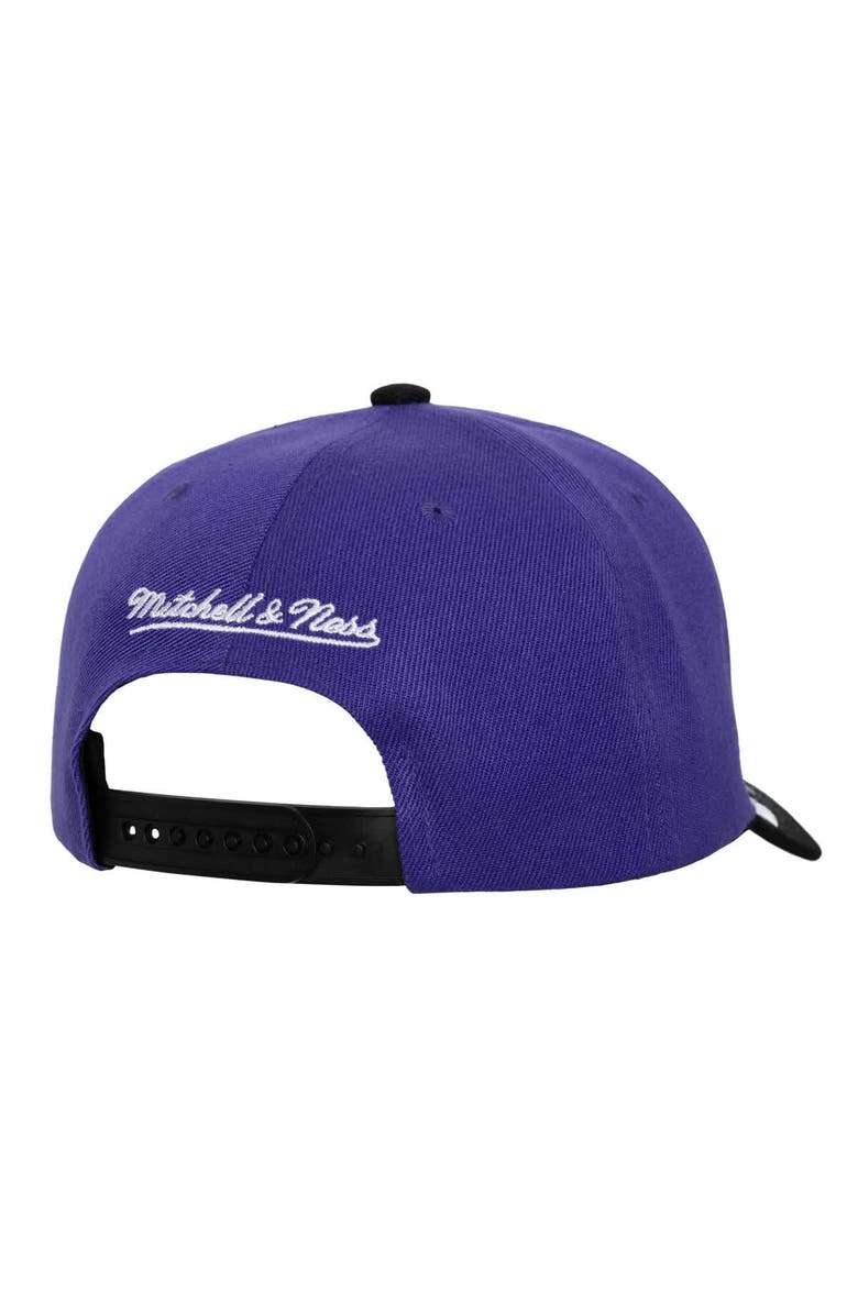 Mitchell & Ness Men's Mitchell & Ness Purple/Black Milwaukee Bucks Underarch Two-Tone Pro Crown Snapback Hat, Alternate, color, Purple