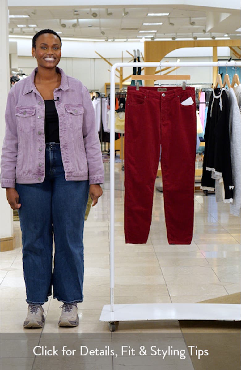 Charlize Ankle Cigarette Velvet Pants, sales video thumbnail