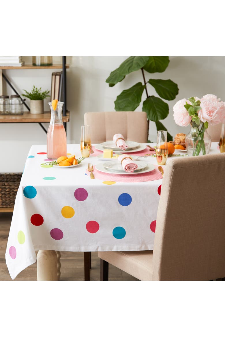Confetti Print Tablecloth 60X84, Alternate, color, Confetti Print