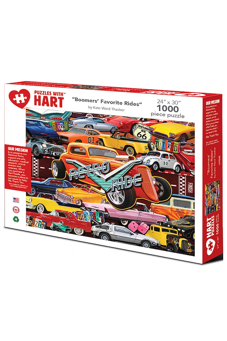 Boomer's Favorite Rides by Kate Ward Thacker 1000 Piece Puzzle, Main, color, Multicolored