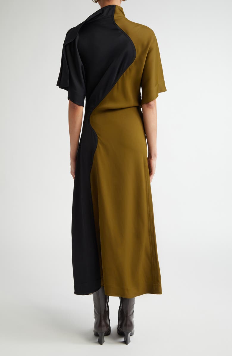 Bottega Veneta Piercing Detail Stretch Cady Midi Dress, Alternate, color, 