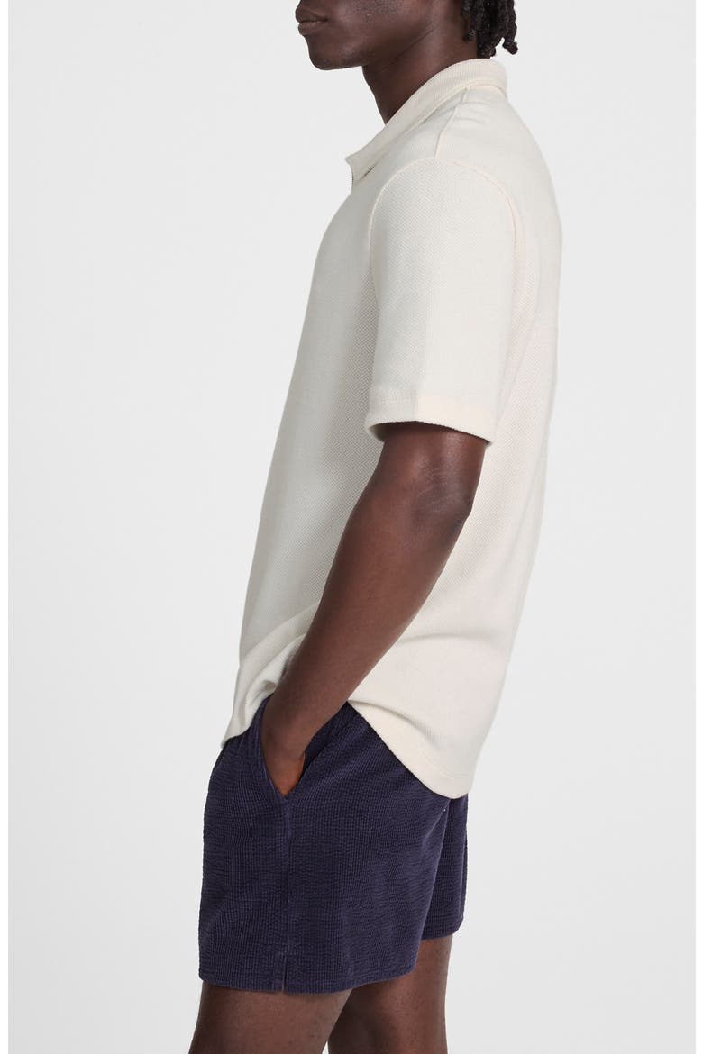 Quarter Zip Pique Polo Shirt, Alternate, color, LIGHTHOUSE