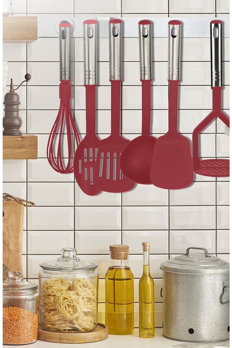 Cooking Utensil 10-Piece Set, Alternate, color, RED