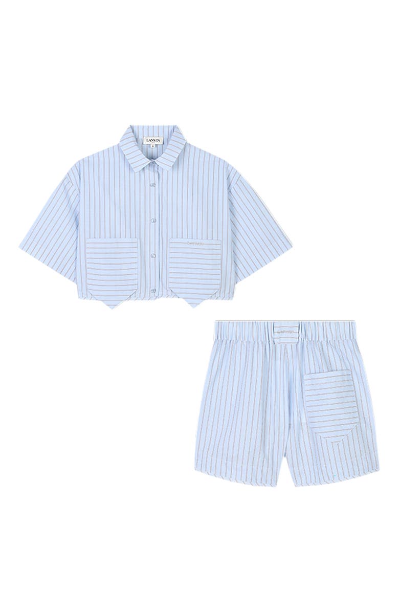 Lanvin KIDS SHIRT AND SHORTS SET, Main, color, 
