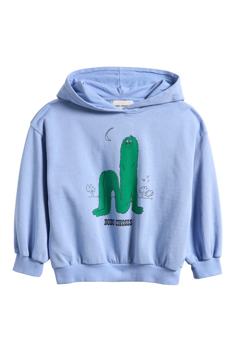 Kids' Long Puff Hoodie, Main, color, LIGHT BLUE