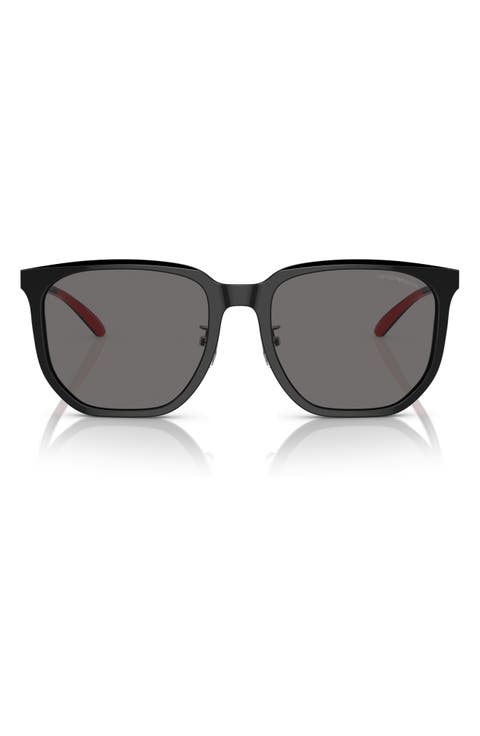 56mm Polarized Square Sunglasses