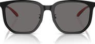 Emporio Armani 56mm Polarized Square Sunglasses