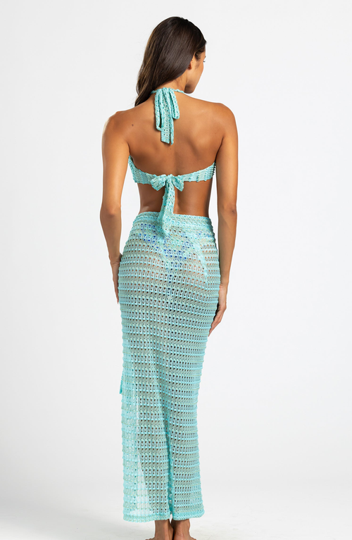 Beach Bunny Swimwear Camden Wrap Top In Blue