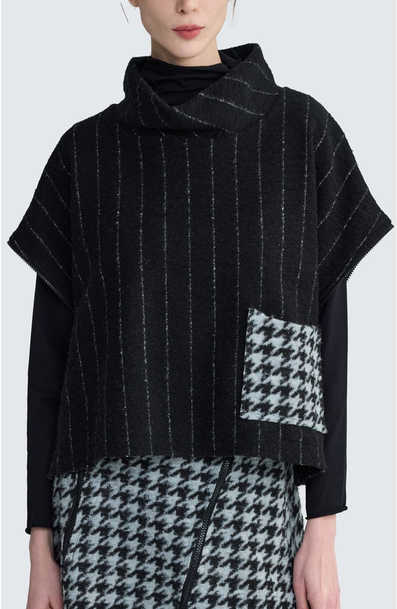 LUUKAA Elara Wool-Felt Pullover, Main, color, Monochrome Black