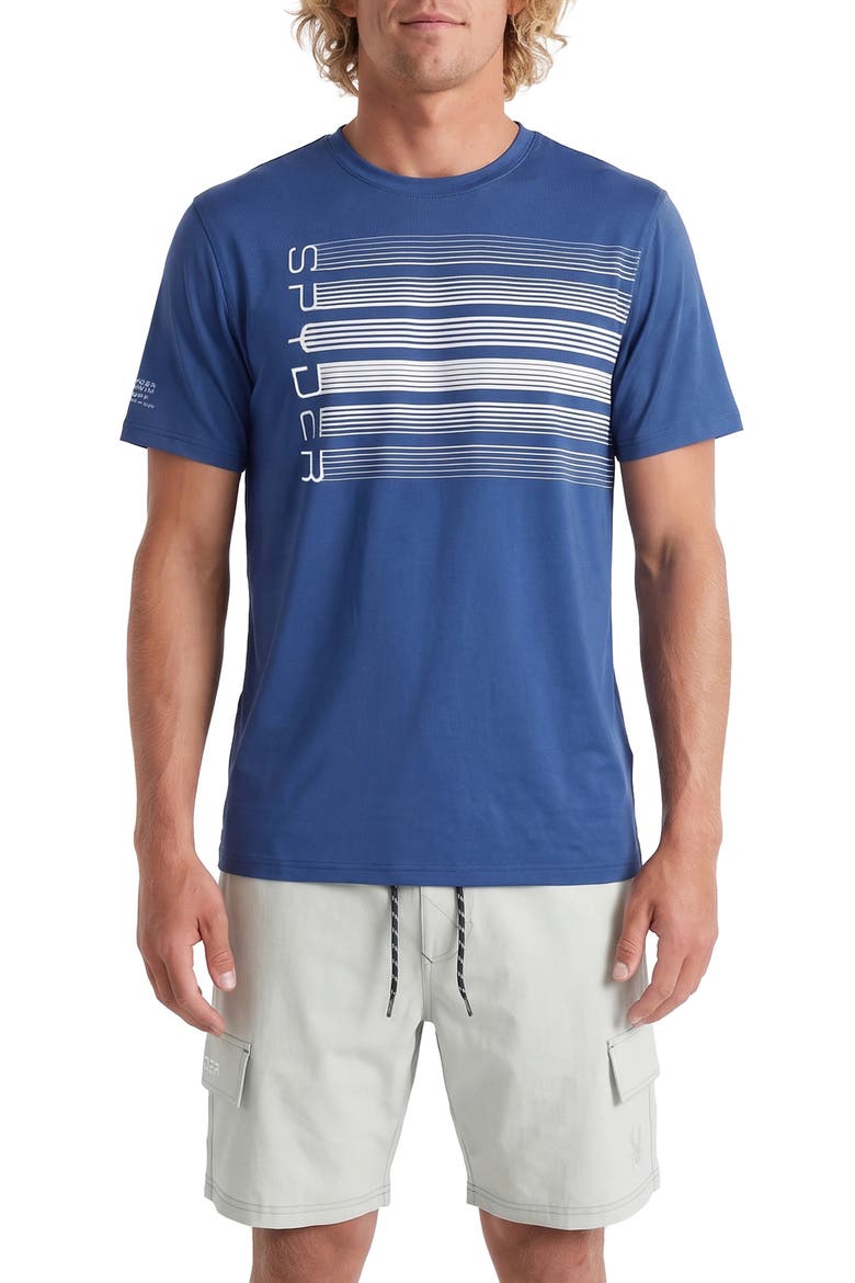Cyber Shock Cotton Graphic T-Shirt, Main, color, ABYSS