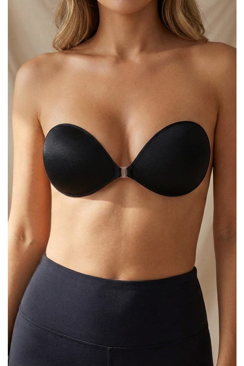 Invisible Strapless Backless Adhesive Bra, Main, color, Black