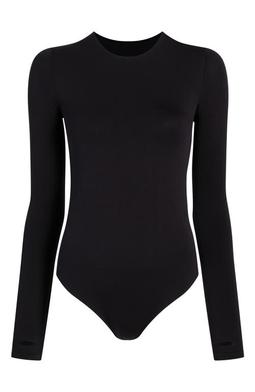 Commando Ballet Thumbhole Cuff Bodysuit In Black