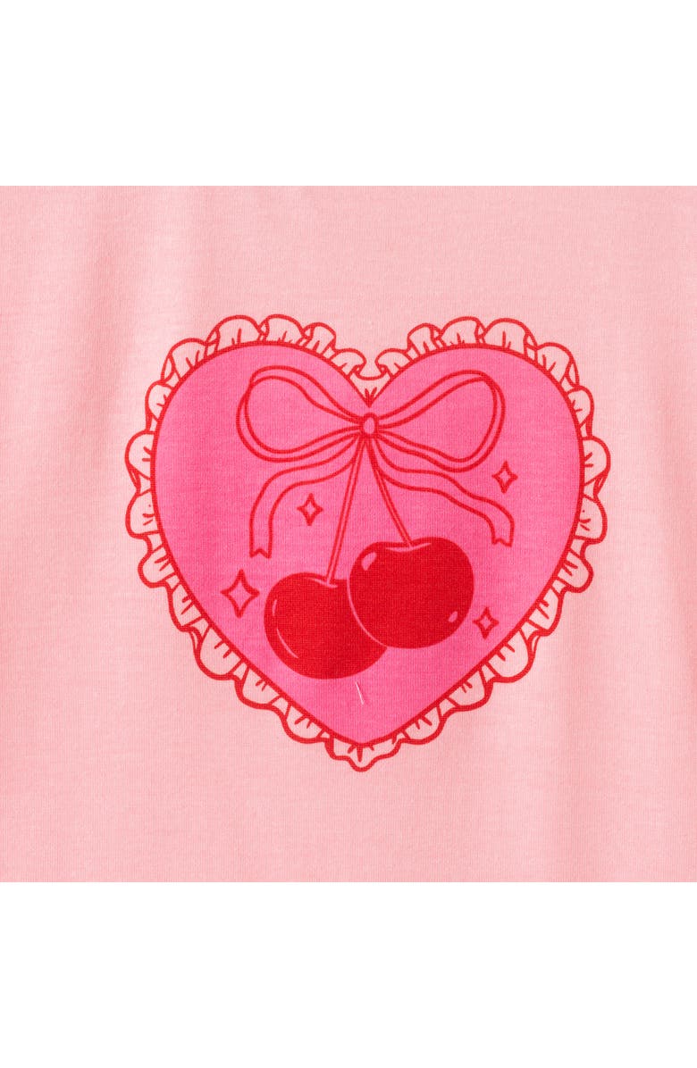 Andy & Evan Kids' Graphic Two-Piece Pajamas, Alternate, color, Pink Cherry