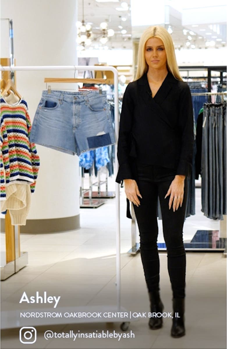 Alexxis High Waist Wedgie Cutoff Denim Shorts, sales video thumbnail