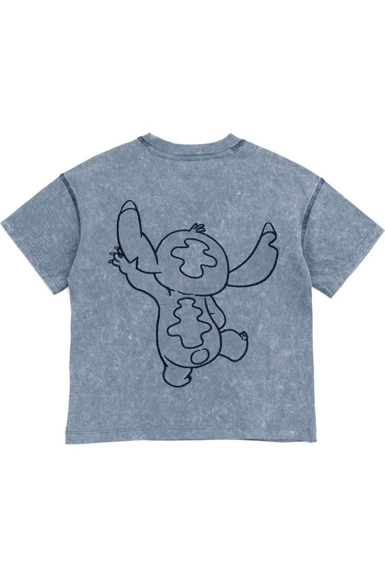 Lilo & Stitch Short Sleeve T-Shirt, Alternate, color, Mineral Blue Stitch