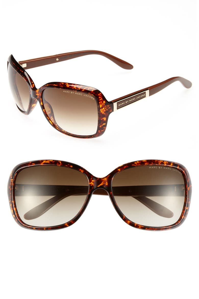 58mm Oversized Sunglasses, Main, color, HAVANA