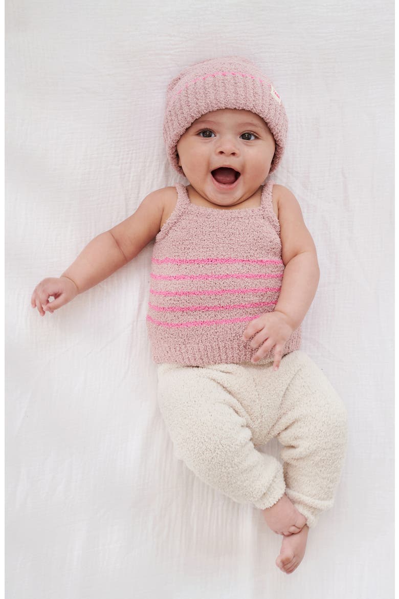 Kids' Fuzzy Beanie, Alternate, color, ASH ROSE/ VIVID PINK