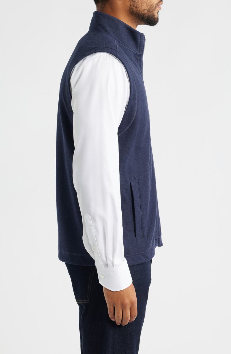 Johnston & Murphy Icon Reversible Knit Cotton Blend Vest, Alternate, color, Navy/ Storm