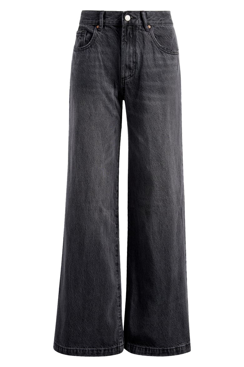 Aria Baggy Wide Leg Jeans, Alternate, color, BLACK WASH