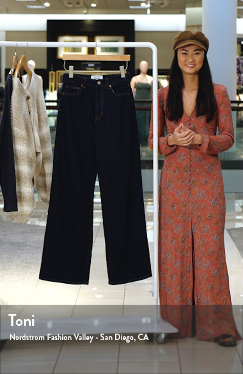 Cary Slouchy High Rise Wide Leg Jeans, sales video thumbnail