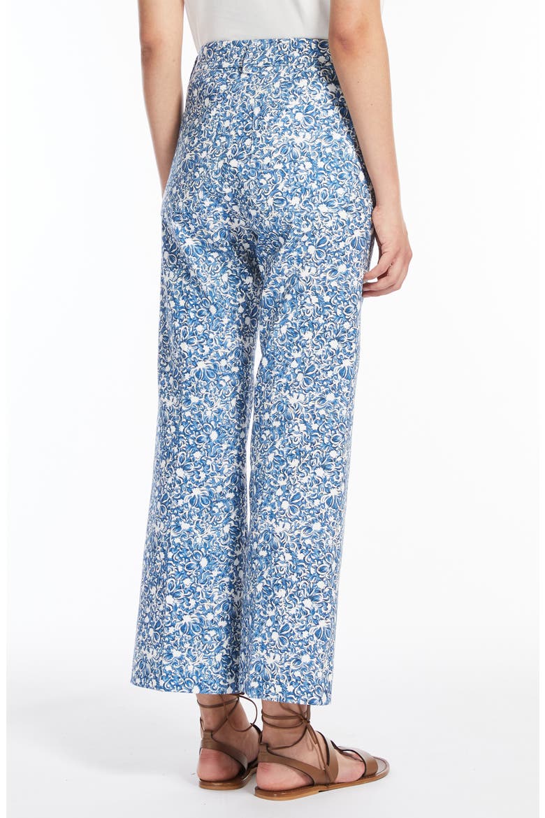 Cadmio Floral Print Crop Pants, Alternate, color, CORNFLOWER BLUE