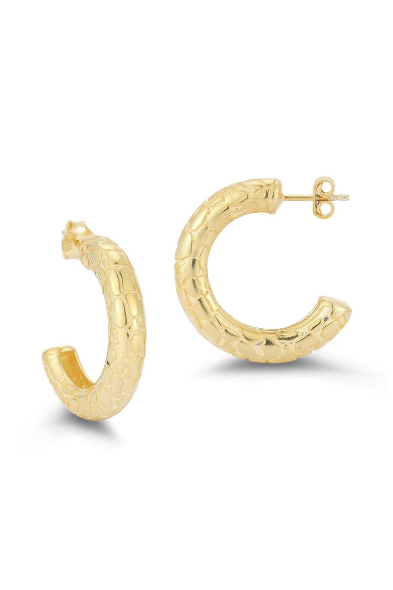 Textured Hoop Earrings, Main, color, GOLD