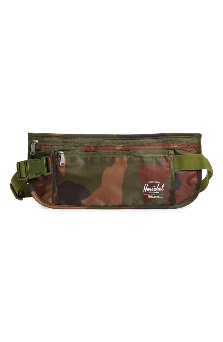 Herschel Supply Co. Camo Money Belt, Main, color, 