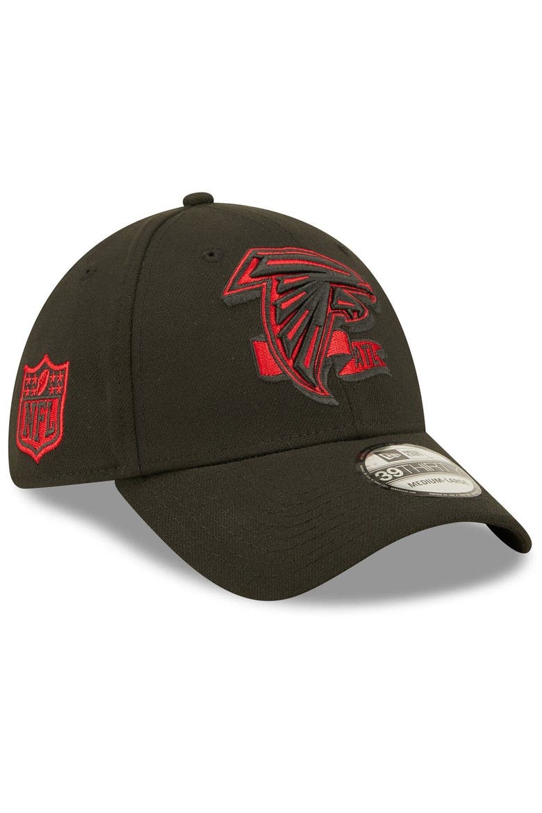 Men's New Era Black Atlanta Falcons 2022 Sideline 39THIRTY Flex Hat, Main, color, Black