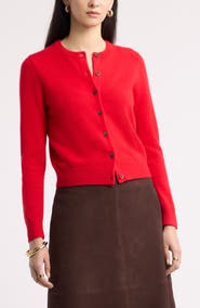 Nordstrom Cashmere Crewneck Cardigan