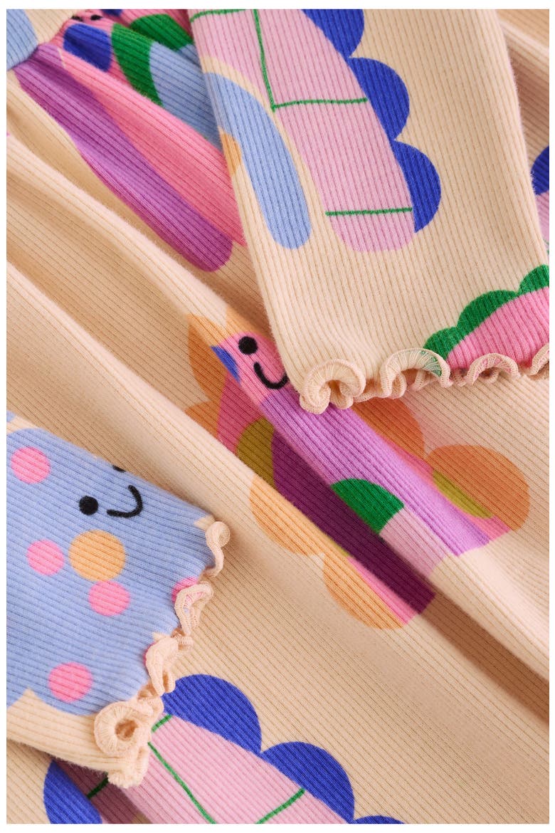 Kids' Rainbow Long Sleeve Rib Dress, Alternate, color, MULTI