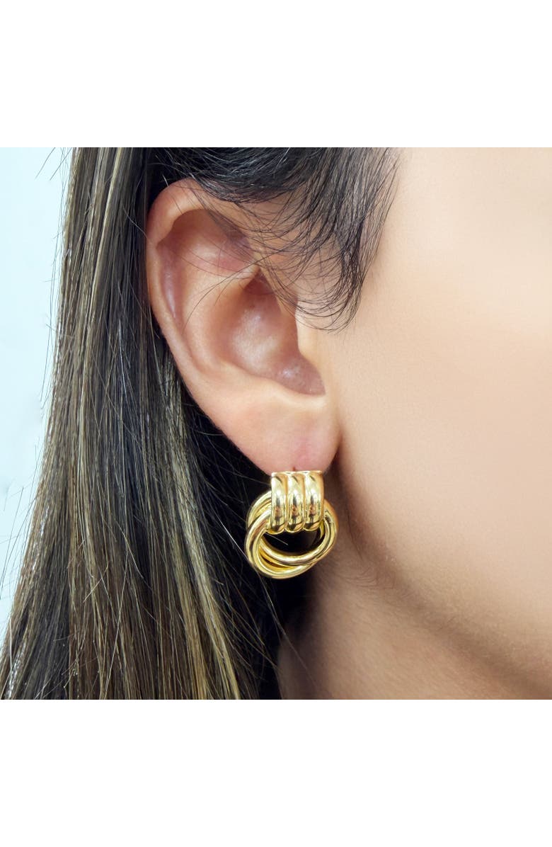 The Lovery Fine Jewelry Gold Doorknocker Stud Earring, Alternate, color, Gold-Plated Sterling Silver