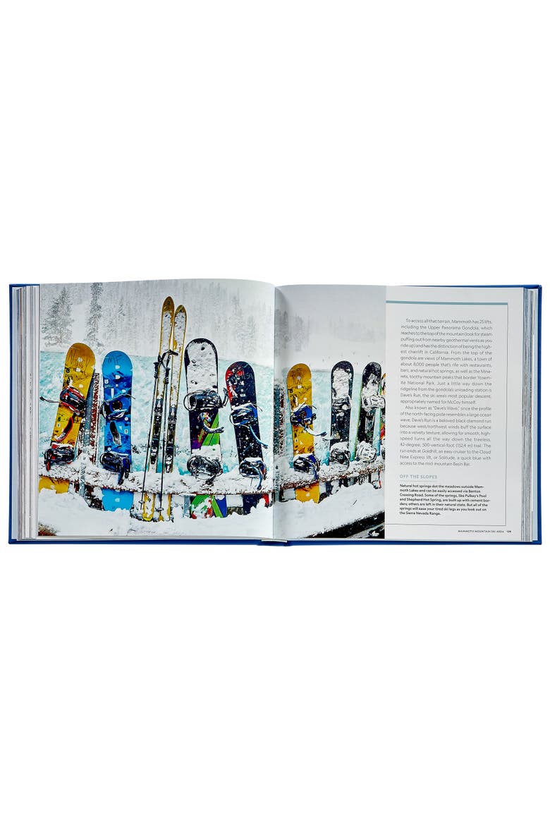 100 Slopes of a Lifetime The World's Ultimate Ski and Snowboard Destinations Leather Edition, Alternate, color, Blue