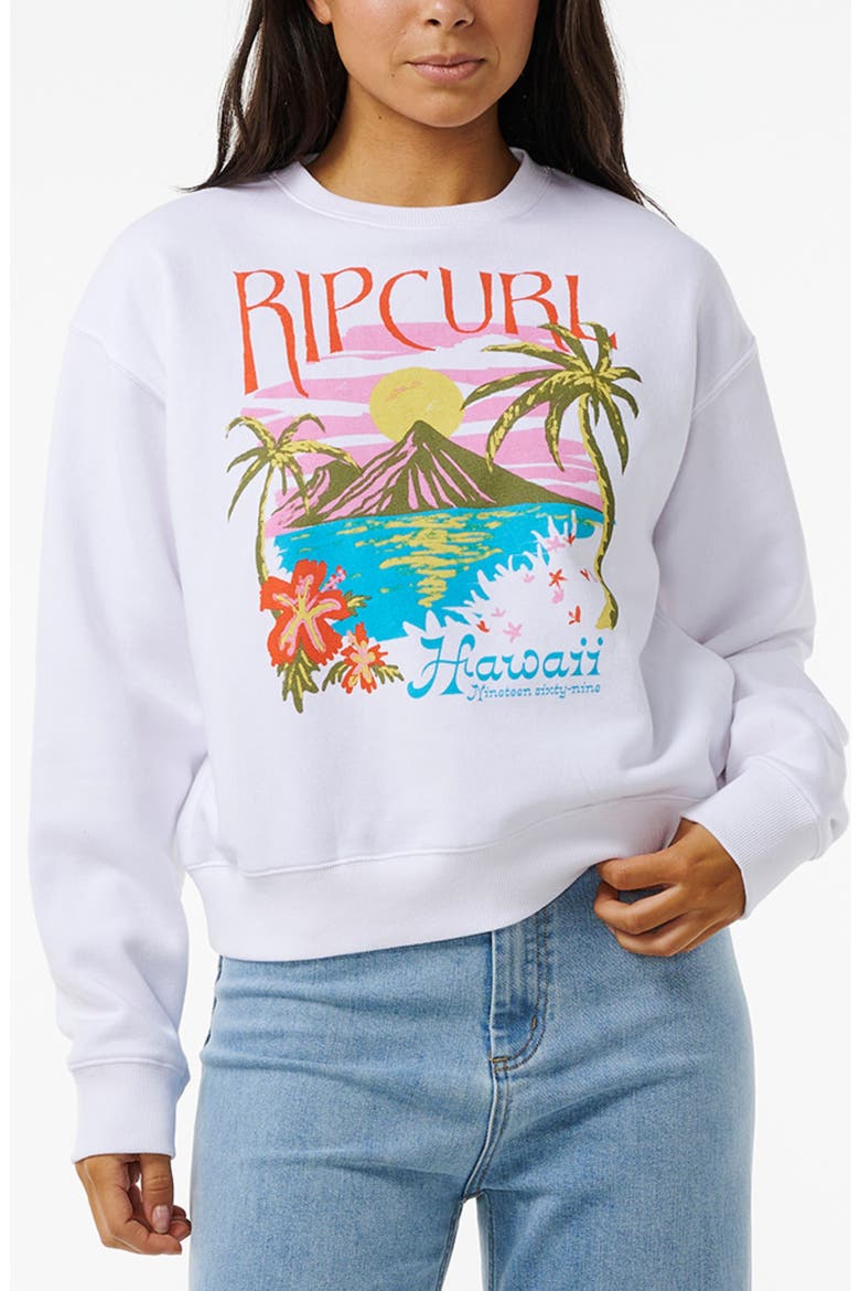 Island Graphic Sweatshirt, Main, color, HAWAII WHITE
