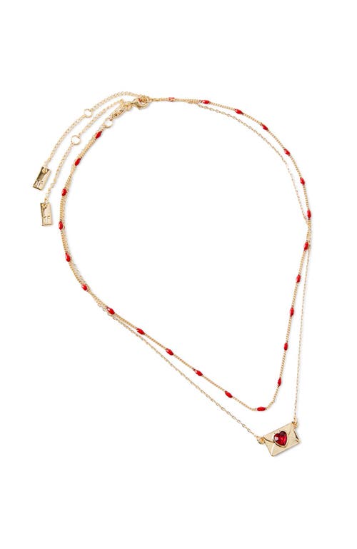 Rubi Shoes 2pk Pendant Necklace In Up Heart And Love Letter