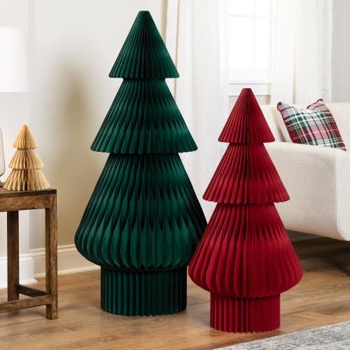 Northlight Tall Accordion Honeycomb Foldable Paper Christmas Tree In Green
