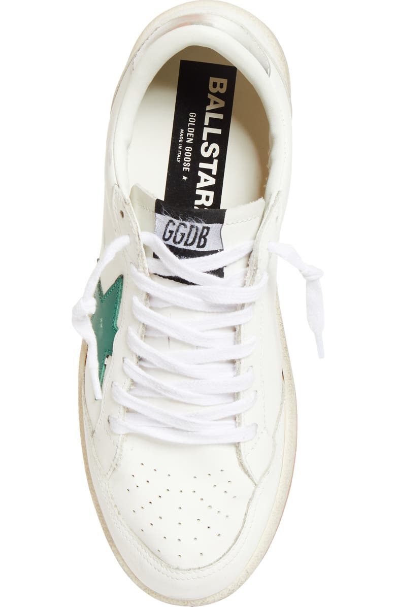 Golden Goose Ball Star 2 Low Top Sneaker, Alternate, color, White/ Green/ Silver