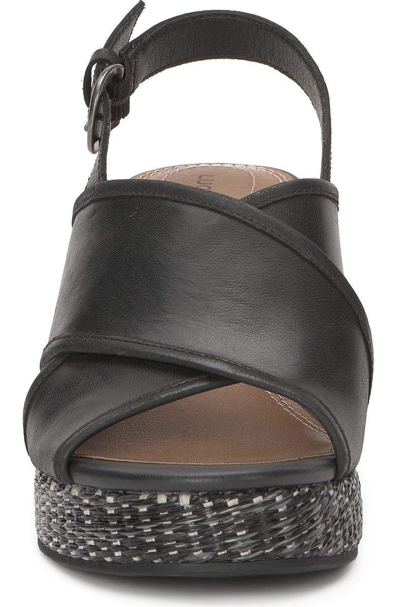 Lucky Brand Crissa Platform Wedge Espadrille Sandal, Alternate, color, Black