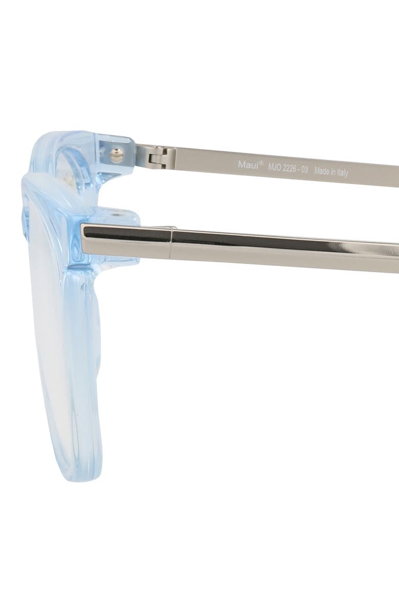 Maui Jim 51mm Rectangular Optical Glasses, Alternate, color, Blue Silver Transparent