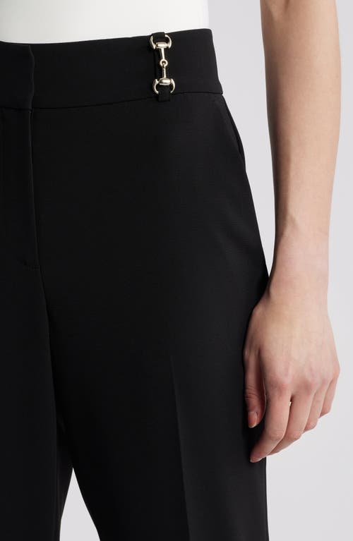Shop Elie Tahari The Paisleigh Split Hem Pants In Noir