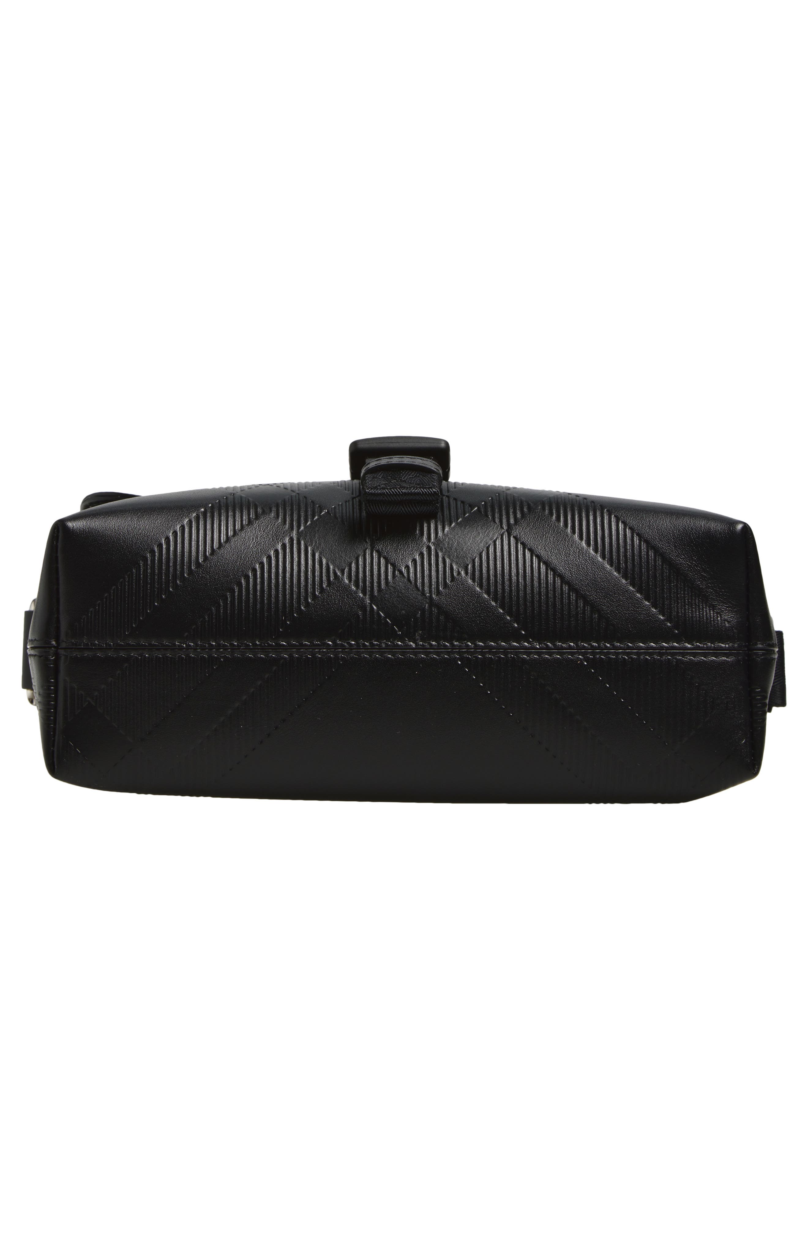 Burberry Small Buckle Messenger Bag, Alternate, color, Black