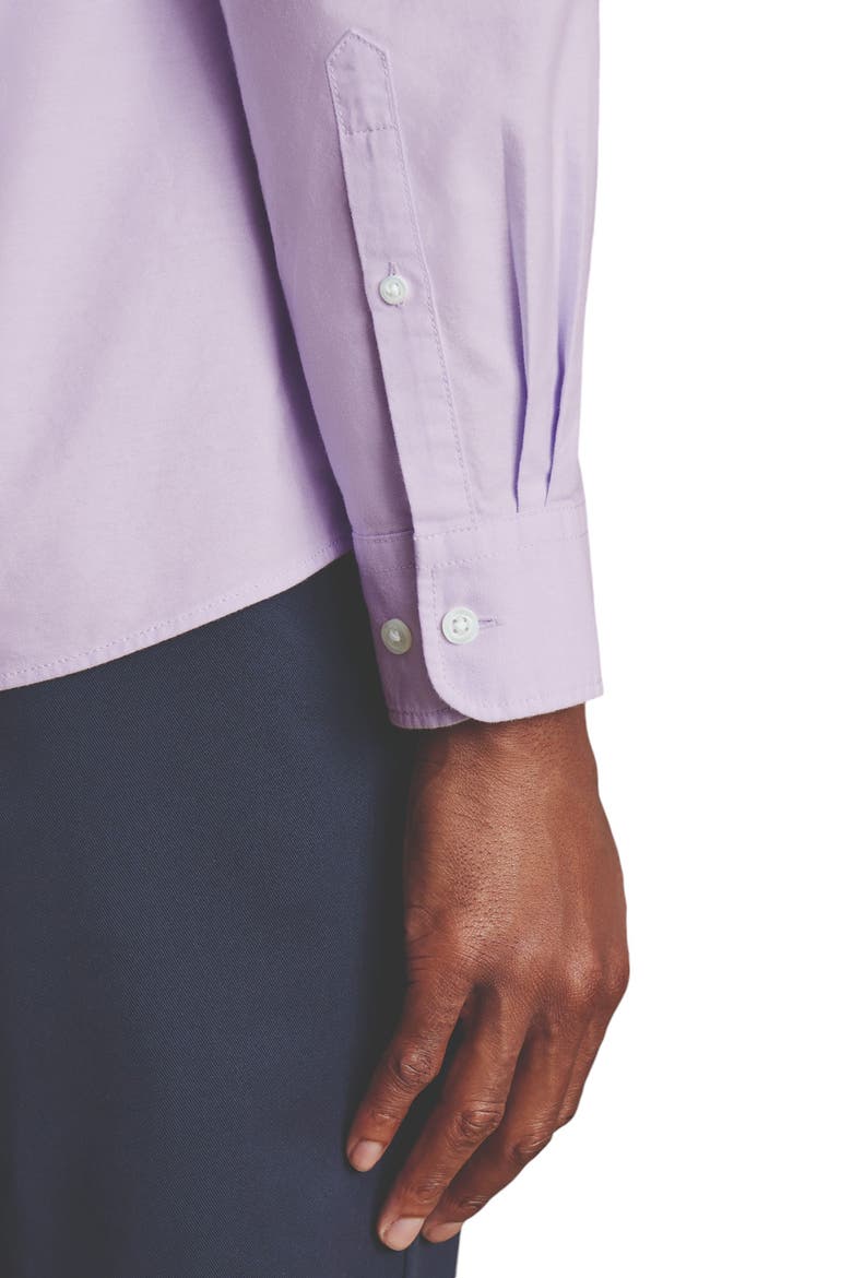 Slim Fit Button-Down Washed Oxford Shirt, Alternate, color, Lilac Purple