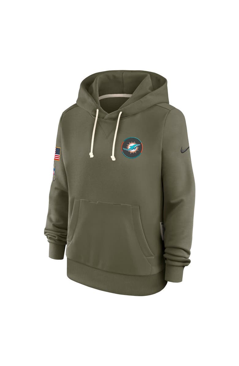 Nike Women's Nike Olive Miami Dolphins 2025 Salute to Service Sideline Standard Issue Dri-FIT Hoodie, Alternate, color, Olive