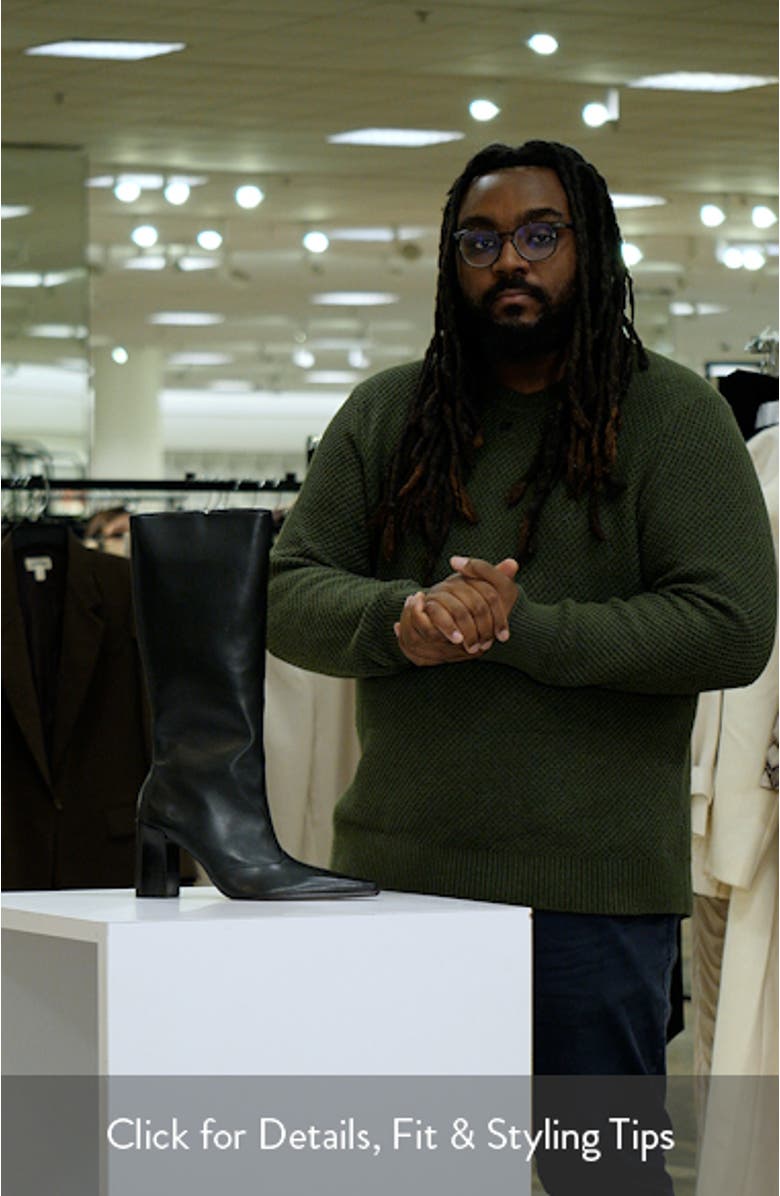 Raffaela Up Block Pointed Toe Knee High Boot, sales video thumbnail