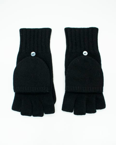 Cashmere flip top mitten gloves