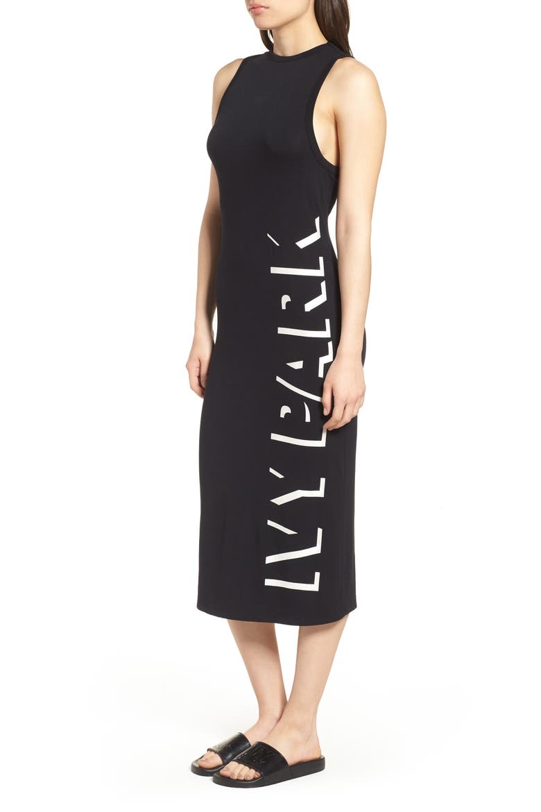 Shadow Logo Dress, Alternate, color, BLACK