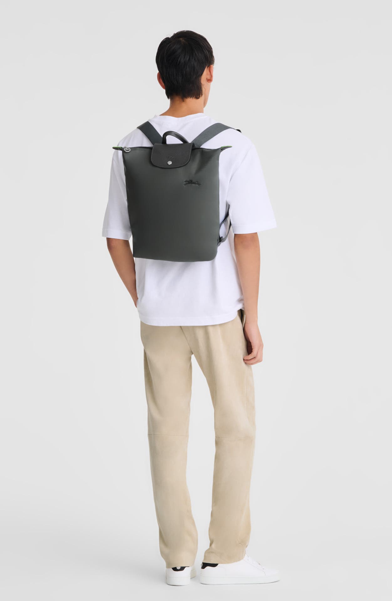 Longchamp Medium Le Pliage Backpack, Alternate, color, Graphite